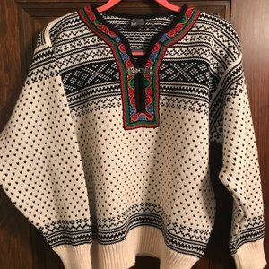 Dale of Norway Sweater M, Fair Isle Wool Chunky Knit Pullover
